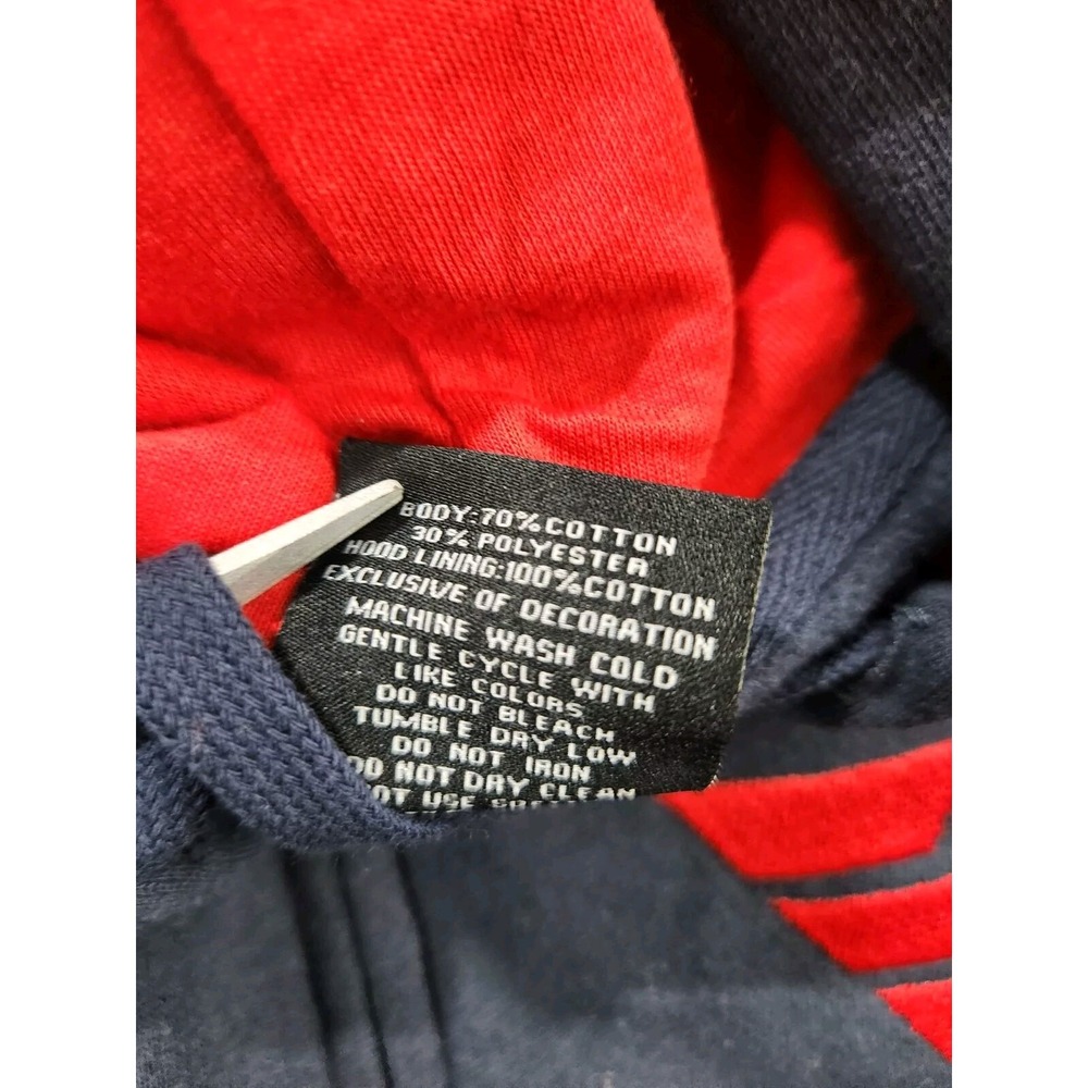 Colosseum Dayton Navy Hoodie with Red Lining - Picture 9 of 16